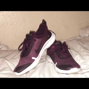 Maroon Nike shoes